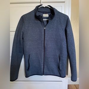 Marine Layer Crop Collar Corbet Full Zip Jacket Blue Small